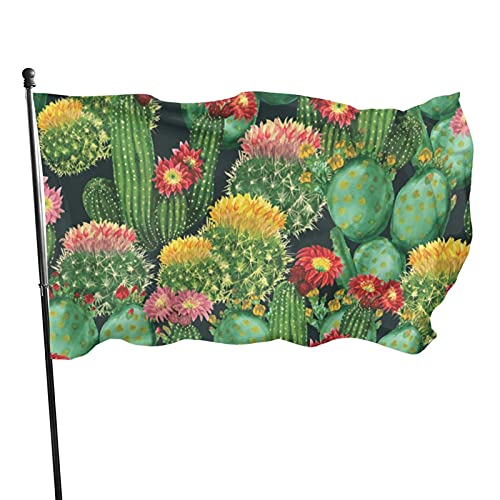 Flagge, 90 x 152 cm, Kaktusblüte, lebendige Farben, Outdoor-Sport-Banner, lichtbeständiges Polyester, Hofflagge mit 2 Messingösen für Innen- und Außenbereich Flagge, 90 x 152 cm, Kaktusblüte, lebendige Farben, Outdoor-Sport-Banner, lichtbeständiges Polyester, Hofflagge mit 2 Messingösen für Innen- und Außenbereich von LLLDHGCBSS