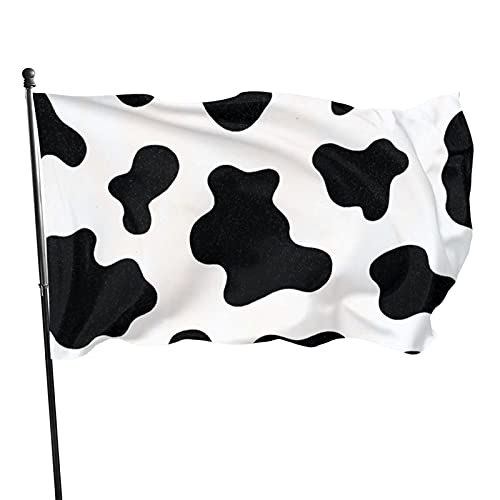 Flagge, 90 x 152 cm, Motiv: Milchkuh, lebendige Farben, Outdoor-Sport-Banner, lichtbeständiges Polyester, Hofflagge mit 2 Messingösen für drinnen und draußen von LLLDHGCBSS