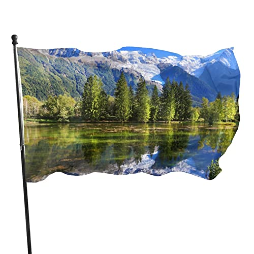 Flagge der Schneegebirge, 90 x 150 cm, lebendige Farben, lichtbeständig, Polyester, Outdoor-Sport-Banner mit 2 Messingösen von LLLDHGCBSS