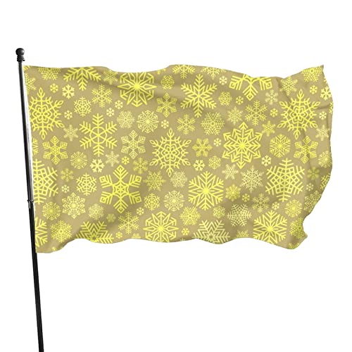 Flagge mit Schneeflockenmuster, 90 x 150 cm, leichte Outdoor-Gartendekoration, Veranda-Flagge, Polyester, lichtbeständig, Banner mit Messingösen von LLLDHGCBSS