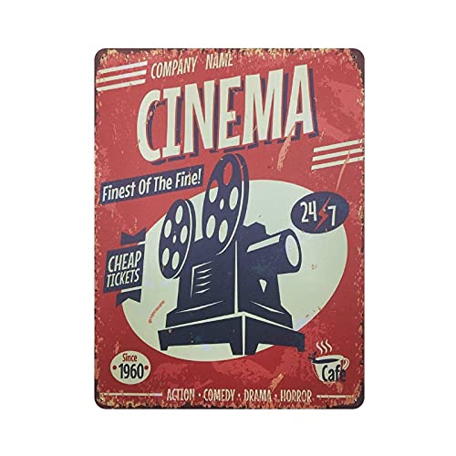 LLLDHGCBSS Metall-Blechschild, Film-Schild, Vintage-Blechposter, Wanddekoration, Landküche, Zuhause, Garage, Dekoration, 40,6 x 30,5 cm von LLLDHGCBSS