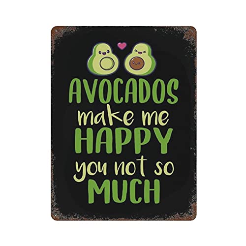 LLLDHGCBSS Metall-Blechschild Avocados Make Me Happy Vintage-Kunstposter Retro Eisenmalerei Wanddekoration Kunst Geschenk Outdoor Cafe Bar Garage Bauernhof Dekoration 40,6 x 30,5 cm LLLDHGCBSS Metall-Blechschild Avocados Make Me Happy Vintage-Kunstposter Retro Eisenmalerei Wanddekoration Kunst Geschenk Outdoor Cafe Bar Garage Bauernhof Dekoration 40,6 x 30,5 cm von LLLDHGCBSS