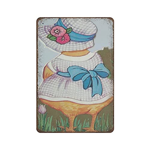 LLLDHGCBSS Metall-Blechschild Ostern gestanztes Baby Küken Geschichtenbuch Vintage-Kunstposter Retro Eisenmalerei Wanddekoration Kunst Geschenk Outdoor Cafe Bar Garage Bauernhof Dekoration 30,5 x 20,3 von LLLDHGCBSS
