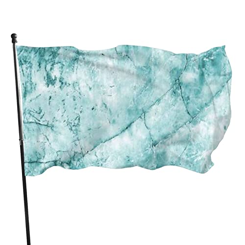 Mint-Marmor-Stein-Flagge, 90 x 150 cm, lebendige Farben, lichtbeständig, Polyester, Outdoor-Sport-Banner mit 2 Messingösen von LLLDHGCBSS