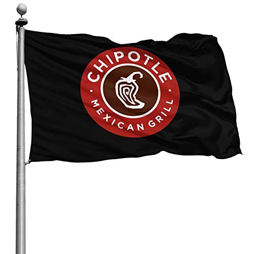 Schwarze Chipotle-Flagge für mexikanische Grills, klassische Flaggen, lebendige Farben, dekorative Flaggen für Parade, 90 x 152 cm von LLLDHGCBSS