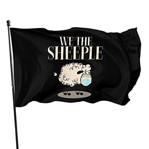 We The Sheeple Lustiges Anti-Mask-Schaf mit Gesichtsmaske, 1 x 150 cm, Outdoor-Dekoration, Garten, Bauernhaus, Hof, Schild, Banner, Outdoor-Flagge aus Polyester von LLLDHGCBSS