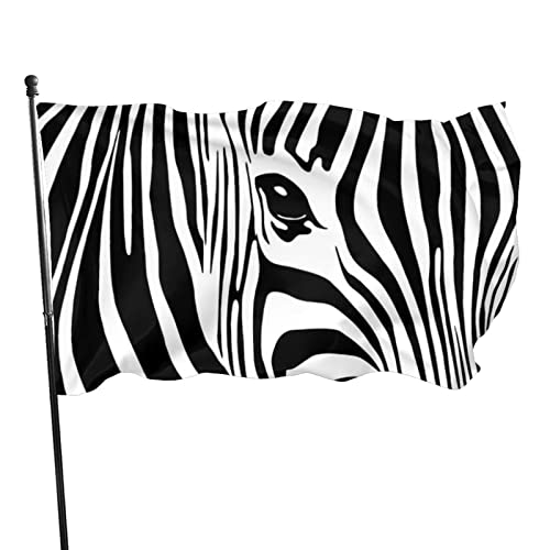 Zebrastreifen-Flagge, 90 x 152 cm, lebendige Farben, lichtbeständig, Polyester, Outdoor-Sport-Banner mit 2 Messingösen Zebrastreifen-Flagge, 90 x 152 cm, lebendige Farben, lichtbeständig, Polyester, Outdoor-Sport-Banner mit 2 Messingösen von LLLDHGCBSS