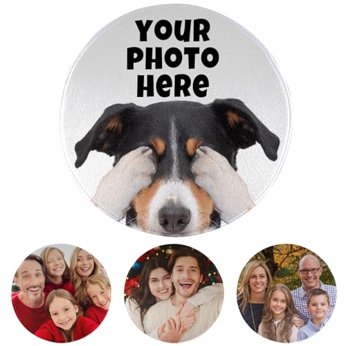 LLLGSH Fußmatte Bedrucken mit eigenem Foto - Personalisierte Foto-Fußmatte runden - Fußabtreter selbst gestalten - rutschfest, mit Gummirand - Durchmesser 60cm von LLLGSH