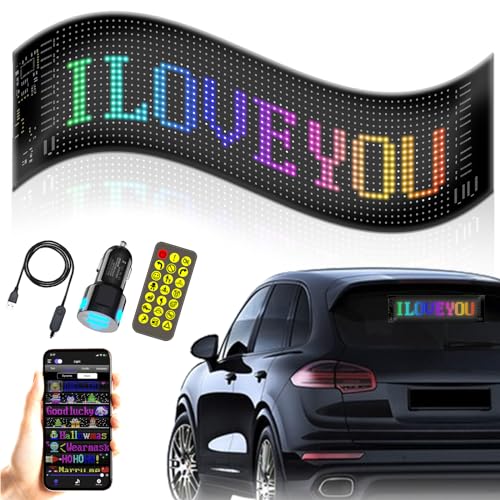 LLLGSH Led Anzeige Programmierbar - Flexibler LED Anzeigetafel mit Bluetooth Smart App - 9.2 x 37.4cm LED Namensschild Programmierbar - FüR Auto, LKW, Geschäft, Bar, Hotel, Werbung LLLGSH Led Anzeige Programmierbar - Flexibler LED Anzeigetafel mit Bluetooth Smart App - 9.2 x 37.4cm LED Namensschild Programmierbar - FüR Auto, LKW, Geschäft, Bar, Hotel, Werbung von LLLGSH