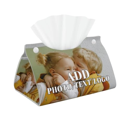 Personalisiertes Design Taschentuchbox - Personalisierter Taschentuchbox mit Foto-Logo-Text - Taschentuchspender Lustig - Tragbarer Taschentuchhalter - Wasserdicht - Für Zuhause Büro Auto von LLLGSH