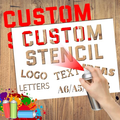 Personalisierung Schablonen zum Sprühen-Passen Sie Ihre eigene Schablone an-Laserschnitt-Personalisierte Schablonen mit Logo/Text -für die Schilderherstellung, Kunststoff-, Metall- und Holzlackierung von LLLGSH
