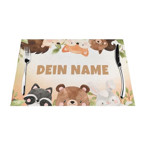 Tischset Kinder mit Name – Gestalten Sie Ihr eigenes Tischset – Personalisierbares Tischset Bedrucken – Tischunterlage / Mal & Knet & Ess & Schreibunterlage Platzset u.vm - abwaschbar – 45 x 30 cm von LLLGSH