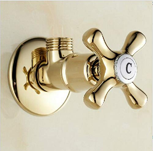 LLLYZZ 1/2" männlich Messing Badezimmer Eckventil Gold Finish Badezimmer Zubehör verwenden für WC Sanitär von LLLYZZ