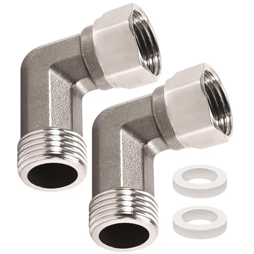 LLLmhua 2 Stück Edelstahl Materialien 90 Grad Punkt Fitting 1/2 Zoll Außengewinde auf Innengewinde für Wasserinstallationen LLLmhua 2 Stück Edelstahl Materialien 90 Grad Punkt Fitting 1/2 Zoll Außengewinde auf Innengewinde für Wasserinstallationen von LLLmhuaa