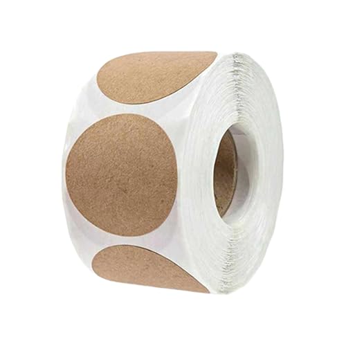 LLLmhua 500 Stück braune runde Klebeetiketten Aufkleber zum Verpacken, Organisieren, Backen, Einmachen von Etiketten LLLmhua 500 Stück braune runde Klebeetiketten Aufkleber zum Verpacken, Organisieren, Backen, Einmachen von Etiketten von LLLmhuaa