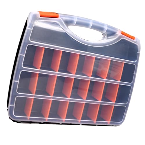 LLLmhua Transparente Werkzeug-Organizer, verstellbare Fächer, sichere Verriegelungen, ergonomischer Griff für Hardware-Zubehör LLLmhua Transparente Werkzeug-Organizer, verstellbare Fächer, sichere Verriegelungen, ergonomischer Griff für Hardware-Zubehör von LLLmhuaa