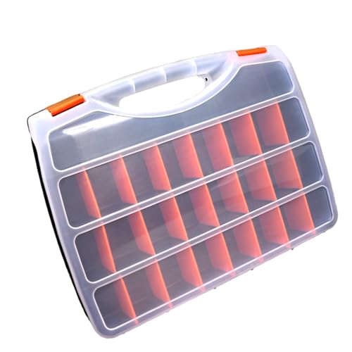 LLLmhua Transparente Werkzeug-Organizer, verstellbare Fächer, sichere Verriegelungen, ergonomischer Griff für Hardware-Zubehör LLLmhua Transparente Werkzeug-Organizer, verstellbare Fächer, sichere Verriegelungen, ergonomischer Griff für Hardware-Zubehör von LLLmhuaa