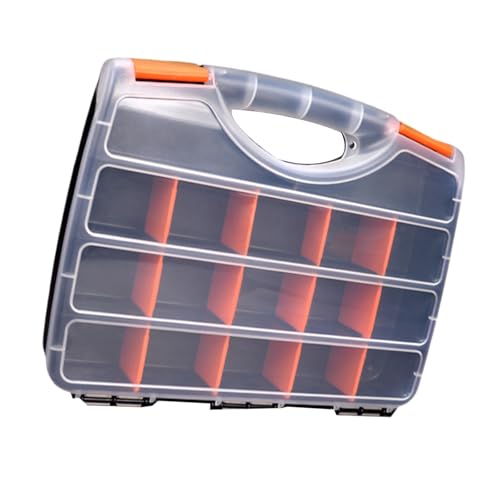 LLLmhua Transparente Werkzeug-Organizer, verstellbare Fächer, sichere Verriegelungen, ergonomischer Griff für Hardware-Zubehör LLLmhua Transparente Werkzeug-Organizer, verstellbare Fächer, sichere Verriegelungen, ergonomischer Griff für Hardware-Zubehör von LLLmhuaa