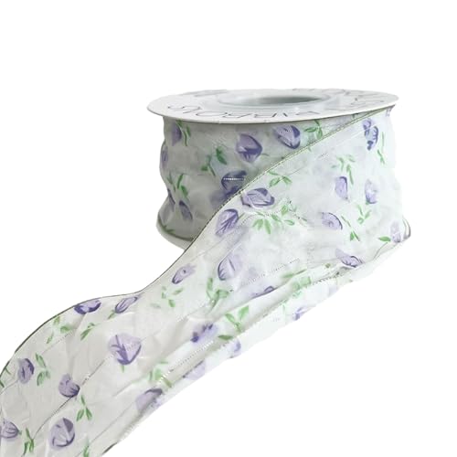 LLLmhuaa Stilvolles Polyesterband zum Verpacken von Blumensträußen, dekorative Luftschlangen, handgefertigter Kranz, Schleifenband von LLLmhuaa