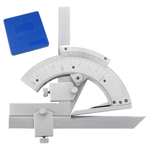 LLLmhuaa Winkelmesser aus Metall, 0-320° Winkel, Messlineal, Messinstrument für Holzbearbeitung/Bau LLLmhuaa Winkelmesser aus Metall, 0-320° Winkel, Messlineal, Messinstrument für Holzbearbeitung/Bau von LLLmhuaa