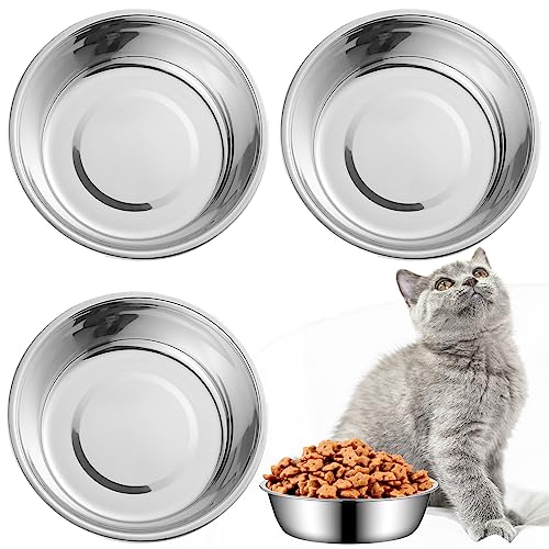 LLMSIX 3 Stück Katzennapf Flach,Futternapf Hund Futternapf Katze Edelstahl Ersatz KatzennäPfe Flacher Haustiernapf 450ml Metall Futternapf und Trinknapf für Kleine Mittlere und GroßE Katzen Und Hunde LLMSIX 3 Stück Katzennapf Flach,Futternapf Hund Futternapf Katze Edelstahl Ersatz KatzennäPfe Flacher Haustiernapf 450ml Metall Futternapf und Trinknapf für Kleine Mittlere und GroßE Katzen Und Hunde von LLMSIX