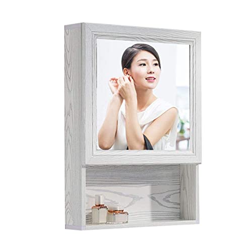 LLMTYO An der Wand montierter Badezimmerspiegelschrank, Kleiner Schminktisch-Spiegelschrank, mit Ablage, wasserdicht und feuchtigkeitsbeständig/B / 60 cm (B 50 cm) (A 40 cm) von LLMTYO