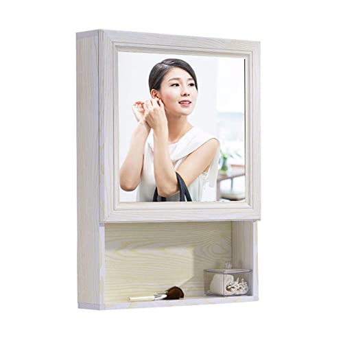 LLMTYO An der Wand montierter Badezimmerspiegelschrank, Kleiner Schminktisch-Spiegelschrank mit Ablage, wasserdicht und feuchtigkeitsbeständig/B / 60 cm (B 50 cm) (C 40 cm) von LLMTYO