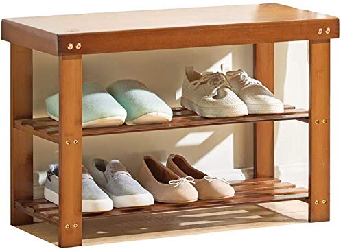 LLMTYO Einfaches Schuhregal aus massivem Holz zum Sitzen zu Hause, multifunktionaler Schuhkarton, Schuhregal für das Wohnzimmer, Schuhbank zum Wechseln (Größe: 100 cm) von LLMTYO