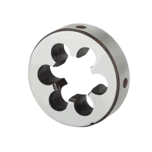 LLMWFA 3 Stück M2,5 M3 M4 M5 M6 ~ M30 runde Gewindeschneideisen, Schneideisen aus legiertem Stahl, Schneidwerkzeug-Gewindeschrauben-Schneideisen-Set(M24 X 3) von LLMWFA