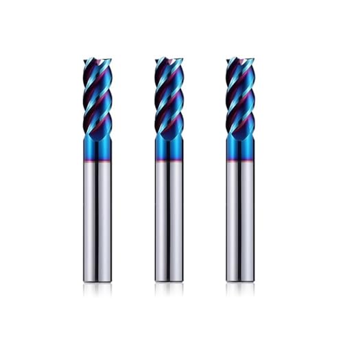 LLMWFA 3 Stück Wolframstahl-Werkzeug HRC70 blaue Nano-Beschichtung, Wolframstahl-Karbid-Fräser, 1–20 mm Fräser-Legierungsbeschichtung(10x25x10x75mm) von LLMWFA