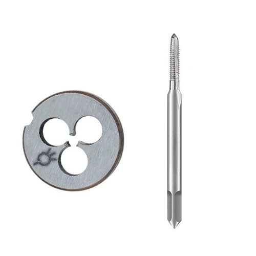 LLMWFA M1 M2 M3 M4 M6 M9 Metrische Bohrer Handwerkzeuge, Rechtsgewinde-Gewindebohrer- und Matrizensatz, Maschinengewinde-Gewindebohrer-Satz(M1.2x0.25) von LLMWFA