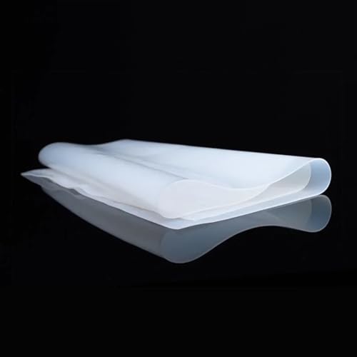 LLMWFA Rot/Schwarz/Weiß Silikonfolie, 500x500mm Silikonkautschukfolie, 0,5~5mm Silikondichtungsmatte for Garage und Zuhause, 1Stk(White,3mm) von LLMWFA