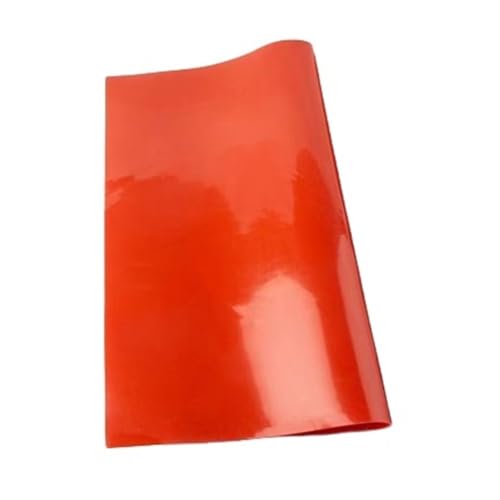Silikonkautschukplatte 500 x 500 mm, leicht zu schneidende Silikonkautschukplatte, rot-schwarz-weiße flexible Silikonplatte 1–5 mm(Red,2mm) von LLMWFA