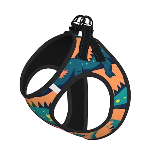L Pet Leash Vest Dog Harness - Small Sized Dinosaur Print Leash Set with Buckle, Canine Companion Outdoor dog walking L Pet Leash Vest Dog Harness - Small Sized Dinosaur Print Leash Set with Buckle, Canine Companion Outdoor dog walking von LLOTPQ