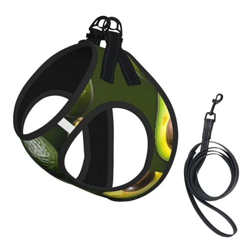 M Pet Leash Vest Dog Harness - Small Size Avocado Fruit Print Leash Set with Buckle, Canine Companion Outdoor dog walking M Pet Leash Vest Dog Harness - Small Size Avocado Fruit Print Leash Set with Buckle, Canine Companion Outdoor dog walking von LLOTPQ