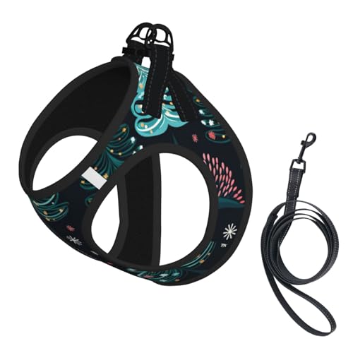 M Pet Leash Vest Dog Harness - Small Size Christmas Tree Print Leash Set with Buckle, Canine Companion Outdoor dog walking M Pet Leash Vest Dog Harness - Small Size Christmas Tree Print Leash Set with Buckle, Canine Companion Outdoor dog walking von LLOTPQ
