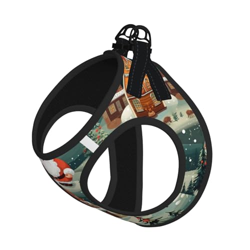 M Pet Leash Vest Dog Harness - Small Size Christmas Village Print Leash Set with Buckle, Canine Companion Outdoor dog walking M Pet Leash Vest Dog Harness - Small Size Christmas Village Print Leash Set with Buckle, Canine Companion Outdoor dog walking von LLOTPQ