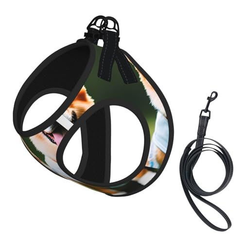 M Pet Leash Vest Dog Harness - Small Size Wearing Clothes Corgi Dogs Print Leash Set with Buckle, Canine Companion Outdoor dog walking M Pet Leash Vest Dog Harness - Small Size Wearing Clothes Corgi Dogs Print Leash Set with Buckle, Canine Companion Outdoor dog walking von LLOTPQ