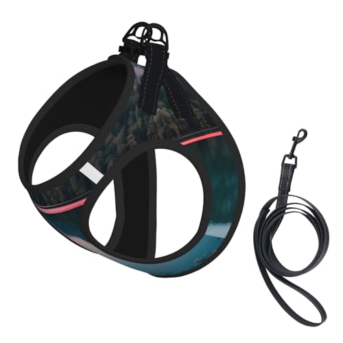 M Pet Leash Vest Dog Harness - Small Sized Lake and Sunset Print Leash Set with Buckle, Canine Companion Outdoor dog walking M Pet Leash Vest Dog Harness - Small Sized Lake and Sunset Print Leash Set with Buckle, Canine Companion Outdoor dog walking von LLOTPQ