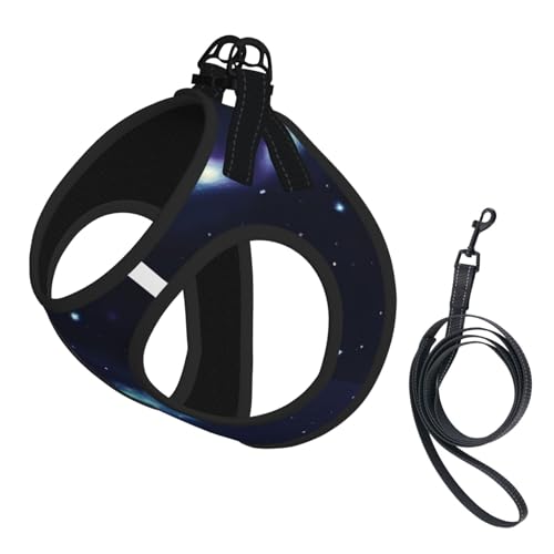 M Pet Leash Vest Dog Harness - Small Sized Universe Galaxy Space Print Leash Set with Buckle, Canine Companion Outdoor dog walking M Pet Leash Vest Dog Harness - Small Sized Universe Galaxy Space Print Leash Set with Buckle, Canine Companion Outdoor dog walking von LLOTPQ