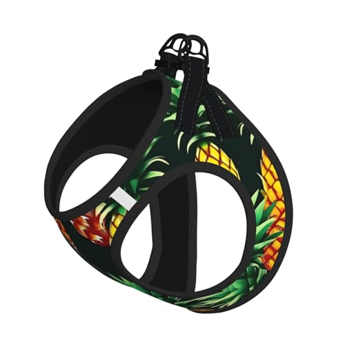 S Pet Leash Vest Dog Harness - Small Size Tropical Fruit Ananas Print Leash Set with Buckle, Canine Companion Outdoor dog walking von LLOTPQ