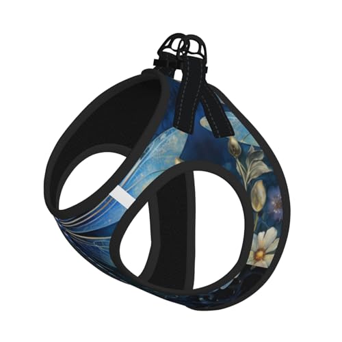 S Pet Leash Vest Dog Harness - Small Sized Art Blue Libelle Print Leash Set with Buckle, Canine Companion Outdoor dog walking von LLOTPQ