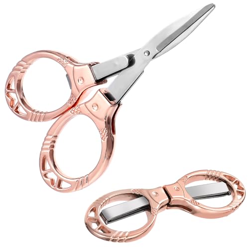 2 Stück Klappschere, Kleine Schere aus Edelstahl Tragbare Mini-Schere Kleine Büro Fadenschere für Erwachsene Kinder Home Office Papierschneiden Näharbeiten 2 Stück Klappschere, Kleine Schere aus Edelstahl Tragbare Mini-Schere Kleine Büro Fadenschere für Erwachsene Kinder Home Office Papierschneiden Näharbeiten von LLOUSSAK