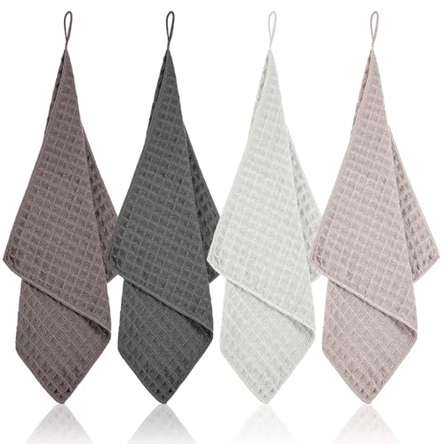 LLOUSSAK 4 Stück Mikrofasertücher Barista Tuch, Spüllappen waschbar Geschirrtücher Mit Poly-Mesh-Scheuerseite, Wiederverwendbare & Lebensmittelsichere Spültücher Ohne Plastik 30 cm X 30 cm von LLOUSSAK