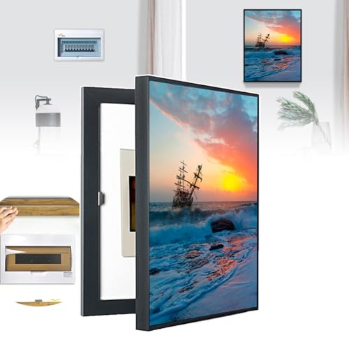 LLOZoo Dekorative Malerei der Unterbrecherfelder, versteckte Thekenbox (Flip), glatte Klappabdeckung + Berührungsschutz, nahtlose Nägel/einfache Wartung, einfaches Öffnen/Schließen,55 × 65 cm von LLOZoo