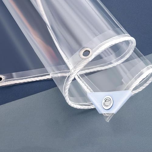 1x2m Wasserdicht Transparente Plane mit Ösen,650g/m² Abdeckplane mit 5m Seil,0.55 mm Winddichte Frostbeständige Lochabstand 30 cm Reißfeste Strapazierfähige Gartenplane für den Außenbereich 1x2m Wasserdicht Transparente Plane mit Ösen,650g/m² Abdeckplane mit 5m Seil,0.55 mm Winddichte Frostbeständige Lochabstand 30 cm Reißfeste Strapazierfähige Gartenplane für den Außenbereich von LLPEIJIE026