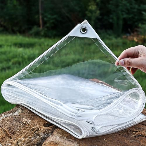 2x5m Wasserdiche Transparente Plane mit Ösen 650g/m² PVC-Regenschutz Reißfest und Kältefest Abdeckplane,Lochabstand 30cm Wetterfeste Plane für AußEnbereich Terrasse Hühnerstall 2x5m Wasserdiche Transparente Plane mit Ösen 650g/m² PVC-Regenschutz Reißfest und Kältefest Abdeckplane,Lochabstand 30cm Wetterfeste Plane für AußEnbereich Terrasse Hühnerstall von LLPEIJIE026