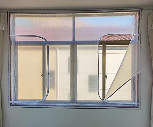 Fenster-Isolierfolie,Isolier-Schutz-Vorhang,Wärmeschutzvorhang für Türen,Kälteschutz und Wärmeschutz im Winter,Ideal für die Nutzung von Klimaanlagen im Sommer,Selbstklebend (W*H:130x150cm/51x59in) von LLPEIJIE026