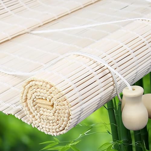 Weiße Bambus Rollo Bambus Jalousie Bambusrollo Aussenbereich Handgewebt Bambusvorhänge Bambusrollo Outdoor Lichtfilternde Raffrollo Bambus,für Teestube Partition Office Weiße Bambus Rollo Bambus Jalousie Bambusrollo Aussenbereich Handgewebt Bambusvorhänge Bambusrollo Outdoor Lichtfilternde Raffrollo Bambus,für Teestube Partition Office von LLPEIJIE026