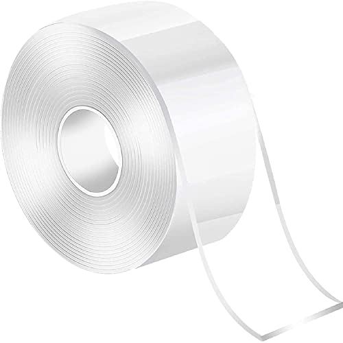 LLPT 5M Doppelseitiges Klebeband I Extra Stark Transparent Spurlos Nano Tape I Waschbares Hochleistungs-Gel-Klebeband für den Heimbüro-Laden Dekokartenposter Fotowand I 5cm x 5m(LPNT50) von LLPT